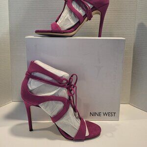 .Nine West - Women's Mindi Ankle Wrap Heeled Dress Sandals - 8.5 M